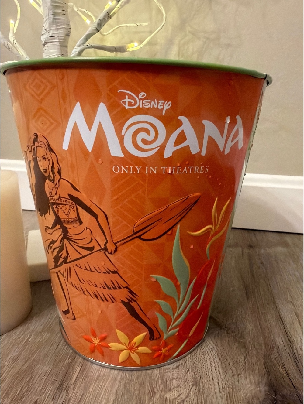 Disney Moana Themed Metal Container Can